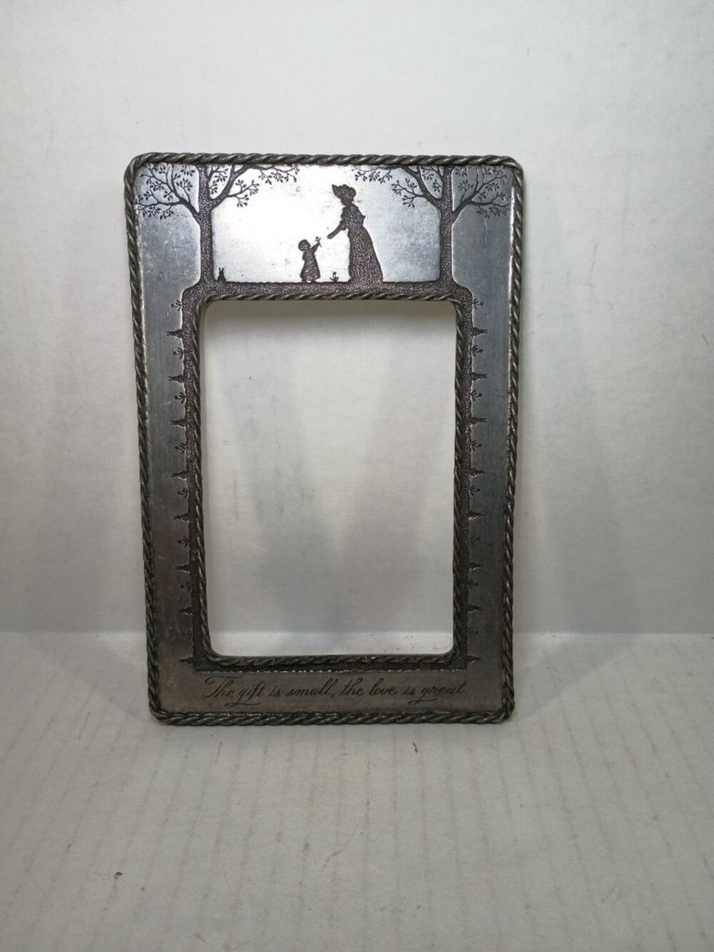 Danforth Fine Pewter Frame The Gift Is Small The Love Is Great Mother Child